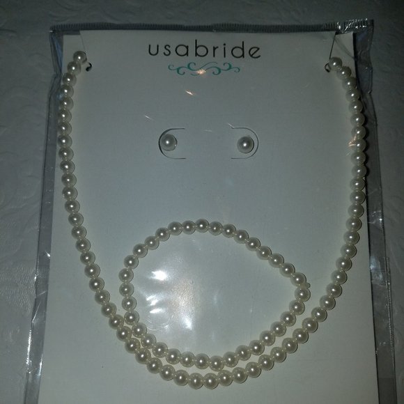 Pearl Bridal jewelry set - Picture 2 of 2